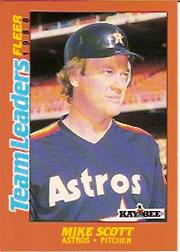 1988 Fleer Team Leaders Baseball Cards 035      Mike Scott